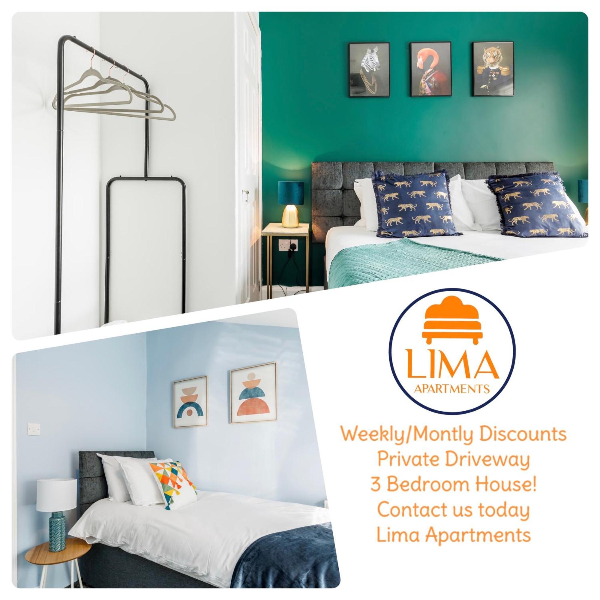 Weekly Monthly Deal-4 Beds-Large House-Driveway By Lima Apartments Ltd Bournemouth Esterno foto